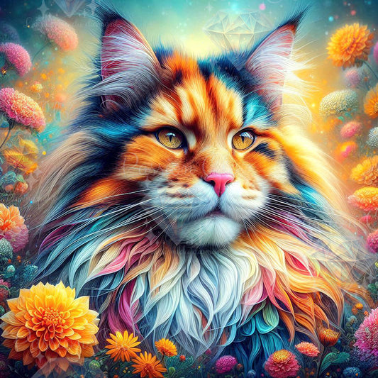 PRÉCOMMANDE - Fier maincoon - 75 x 75 cm